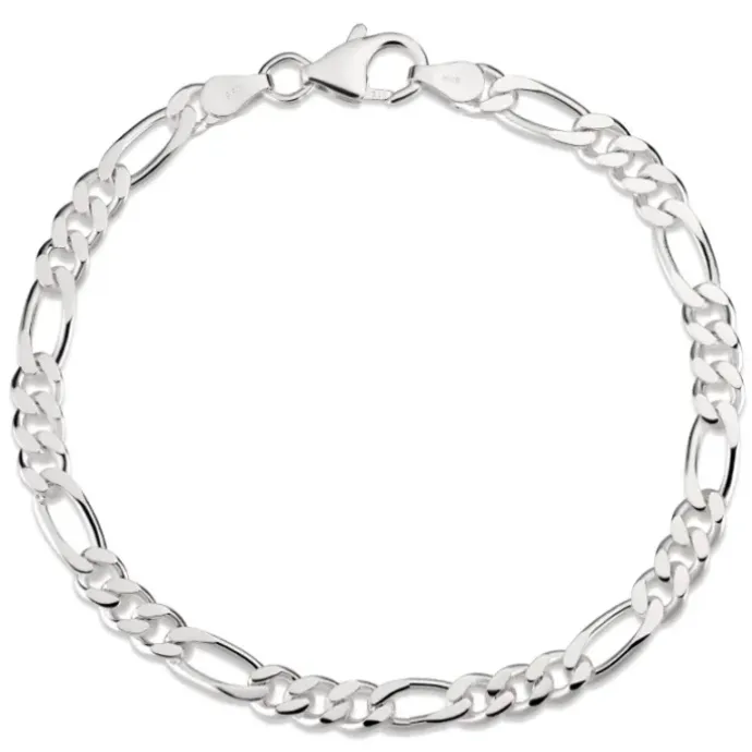 Figaroarmbånd i sølv 18,5 cm x 7,4 mm
