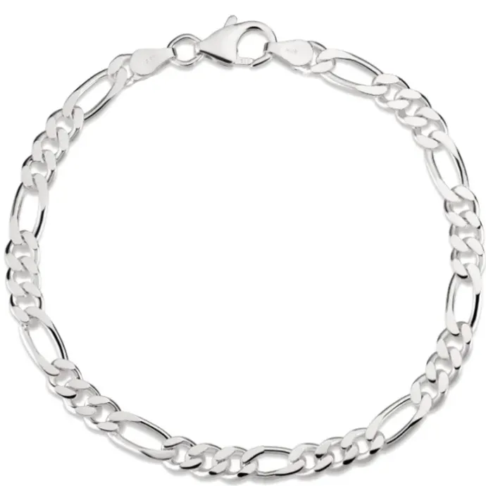 Figaroarmbånd i sølv 17 cm x 10,8 mm