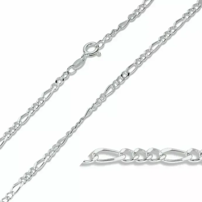 Figarohalskæde i sølv x 2,7 mm