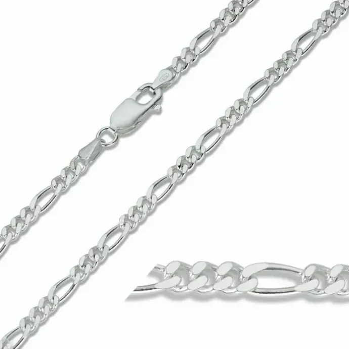Figarohalskæde i sølv x 3,5 mm