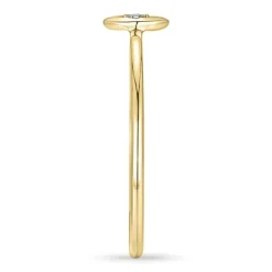 Firkantet diamantring i 9 karat guld 0,01 ct
