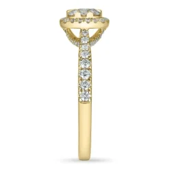 Firkantet diamantring i 14 karat guld 0,10 ct 0,44 ct
