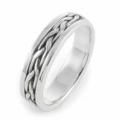 Flettet ring i sølv