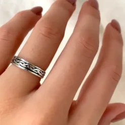 Flettet ring i sølv
