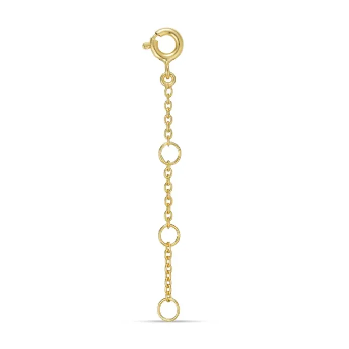 Forlængerkæde i forgyldt sølv 5 cm x 1,0 mm