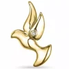 Fugle diamant vedhæng i 9 karat guld 0,01 ct