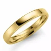 Glat 3 mm vielsesring i 14 karat guld