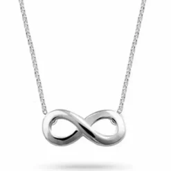 Halskæde i sølv med infinity vedhæng i sølv