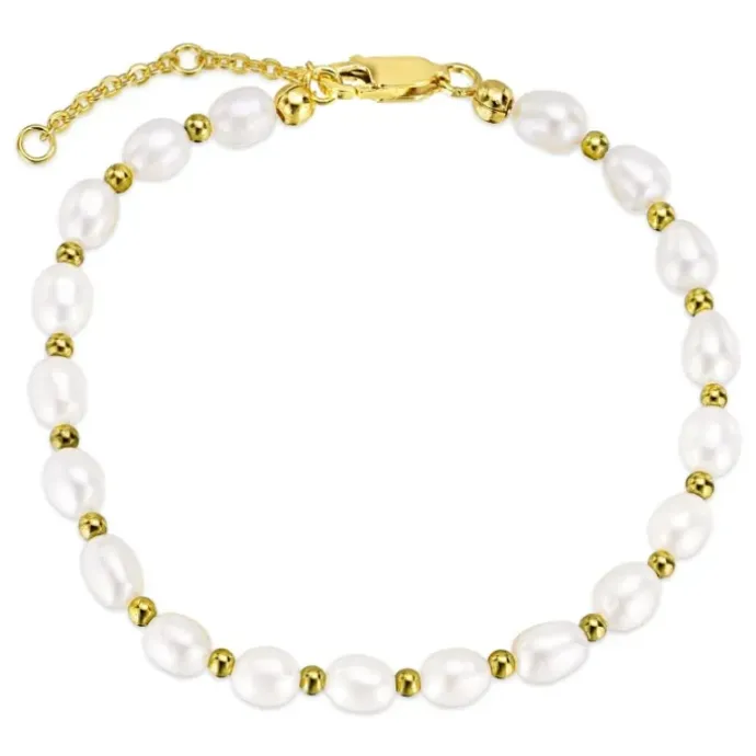 Hematite armbånd med ferskvandsperle