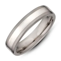 Herrering i titanium og sølv
