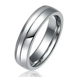 Herrering i titanium og sølv