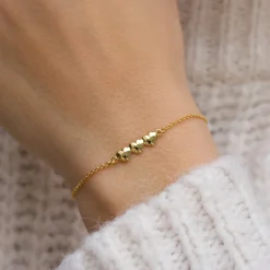 Hjerte armbånd i forgyldt sølv