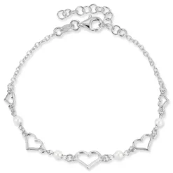 Hjerte armbånd i sølv