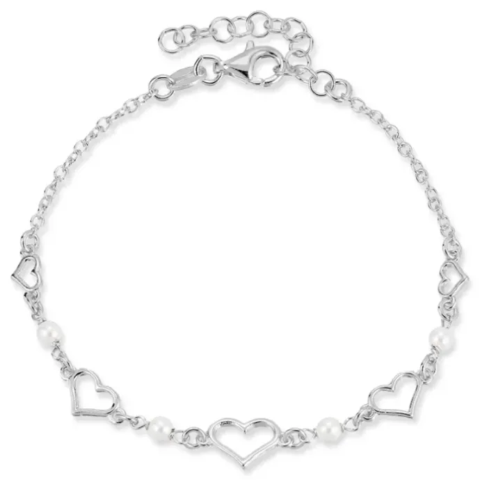 Hjerte armbånd i sølv