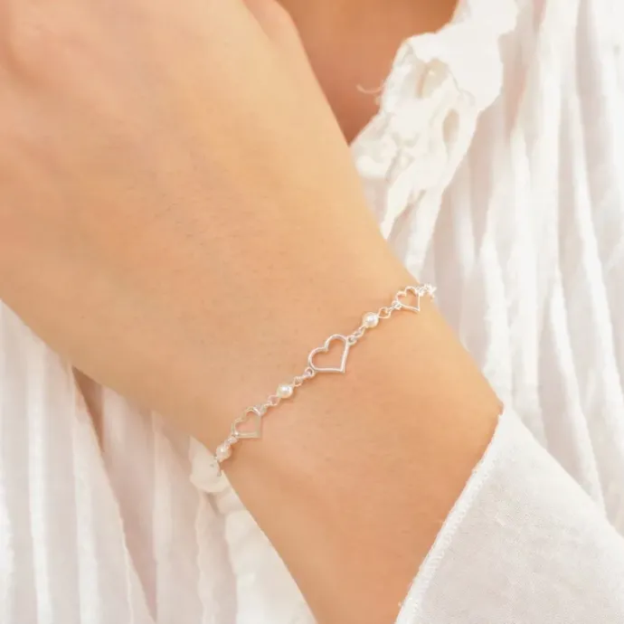 Hjerte armbånd i sølv