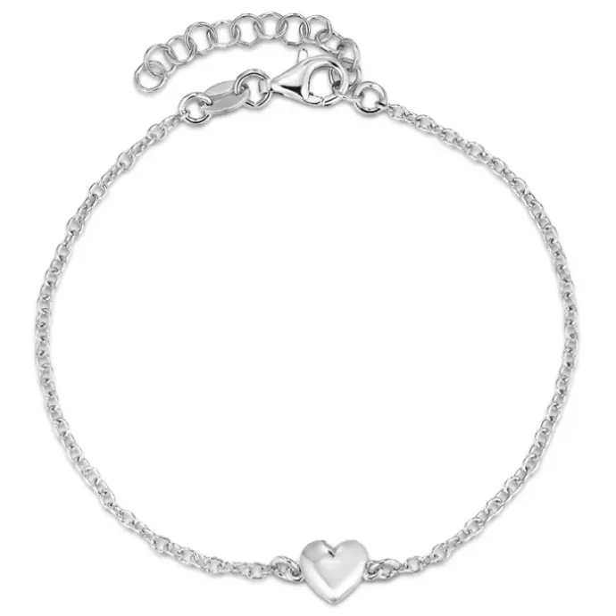 Hjerte armbånd i sølv