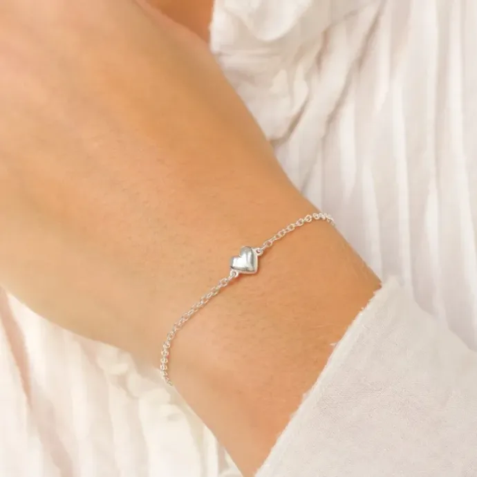 Hjerte armbånd i sølv