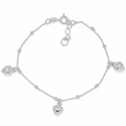 Hjerte armbånd i sølv