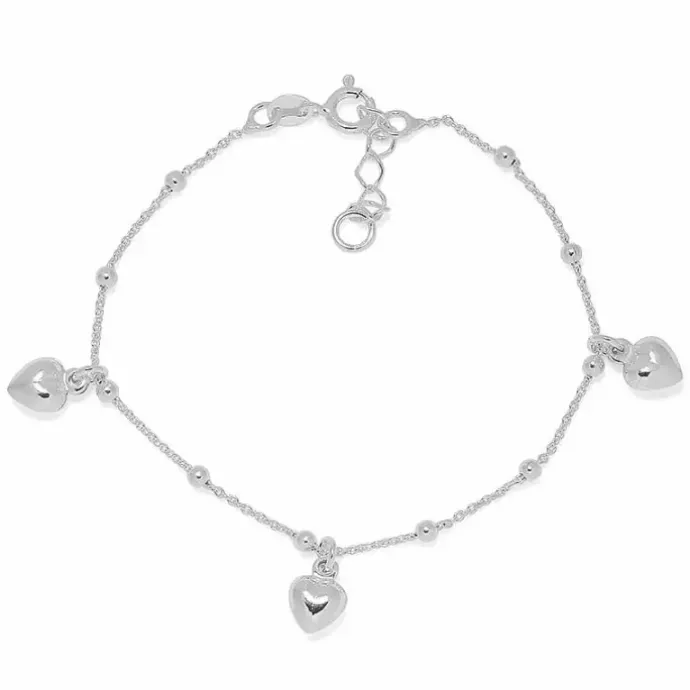 Hjerte armbånd i sølv