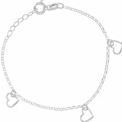 Hjerte armbånd i sølv