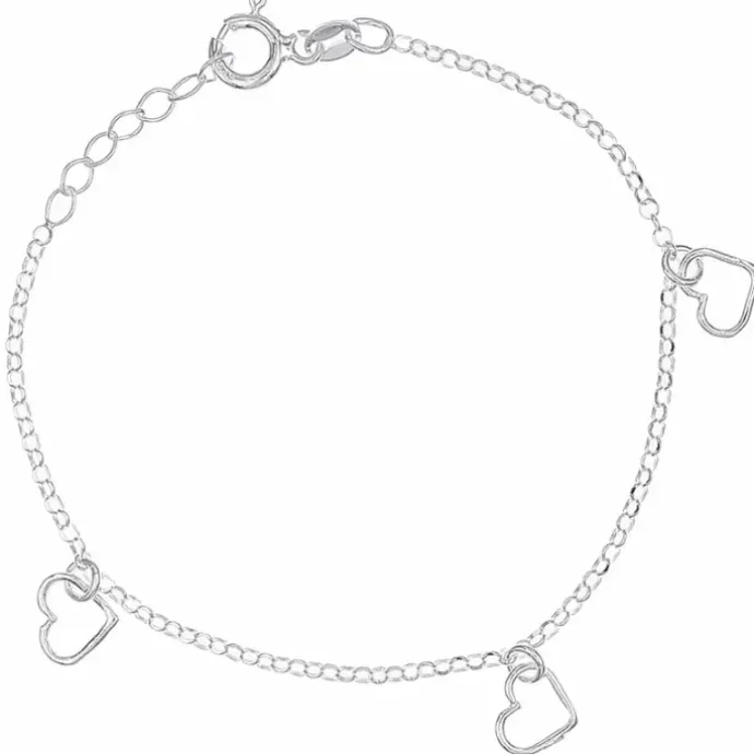 Hjerte armbånd i sølv