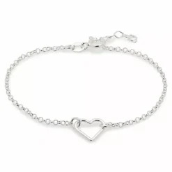 Hjerte armbånd i sølv