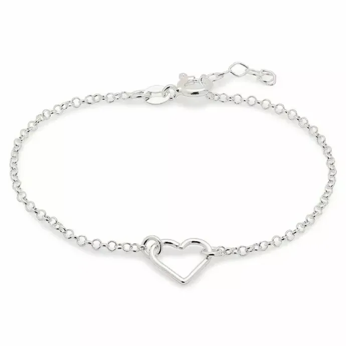 Hjerte armbånd i sølv