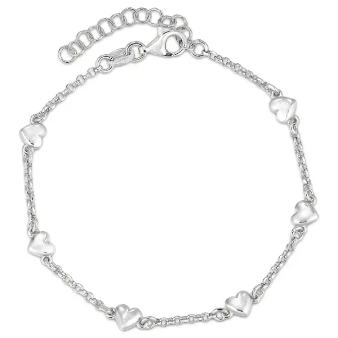 Hjerte armbånd i sølv