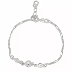 Hjerte armbånd i sølv