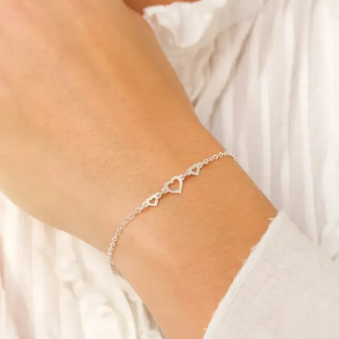 Hjerte armbånd i sølv