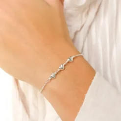 Hjerte armbånd i sølv