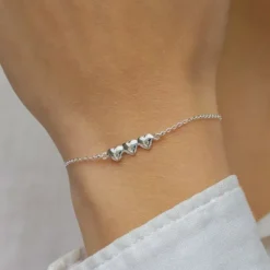 Hjerte armbånd i sølv
