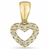 Hjerte diamant vedhæng i 9 karat guld 0,06 ct