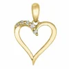 Hjerte diamant vedhæng i 14 karat guld 0,054 ct