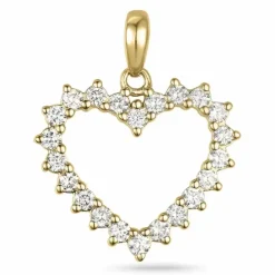 Hjerte diamant vedhæng i 14 karat guld 0,33 ct