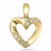 Hjerte diamant vedhæng i 14 karat guld 0,054 ct