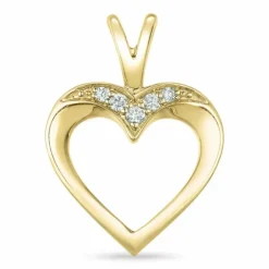 Hjerte diamant vedhæng i 14 karat guld 0,05 ct