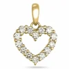 Hjerte diamant vedhæng i 14 karat guld 0,25 ct
