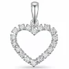 Hjerte diamantvedhæng i 14 karat hvidguld 0,39 ct