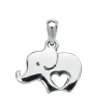 Hjerte elefant vedhæng i sølv