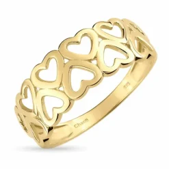 Hjerte ring i 9 karat guld