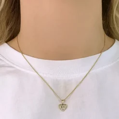 Hjerte vedhæng i 9 karat guld