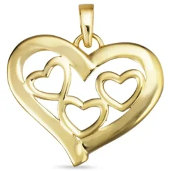 Hjerte vedhæng i 8 karat guld