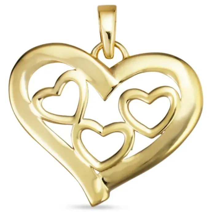 Hjerte vedhæng i 8 karat guld