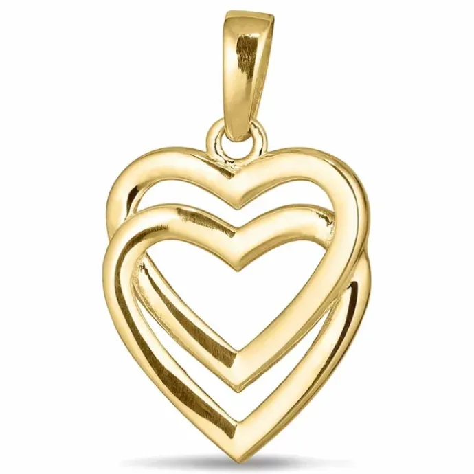 Hjerte vedhæng i 8 karat guld