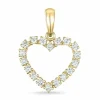 Hjerte vedhæng i 14 karat guld 0,39 ct