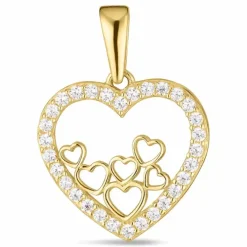 Hjerte vedhæng i 8 karat guld