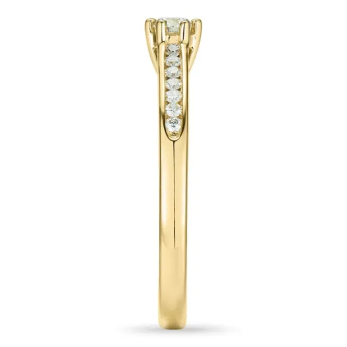 Hvid diamant guld ring i 14 karat guld 0,14 ct 0,08 ct