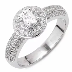 Hvid zirkon ring i sølv