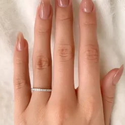 Hvid zirkon ring i sølv